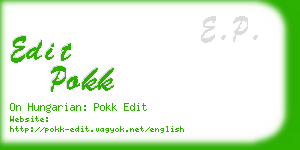 edit pokk business card